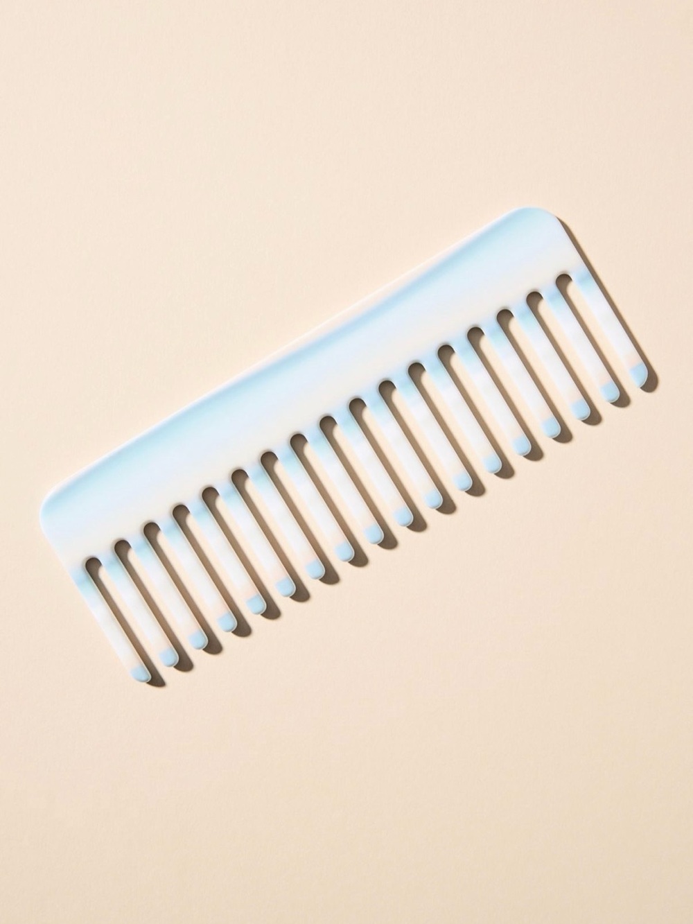 Anthropologie Wide-Tooth Hair Comb in Pastel Blue